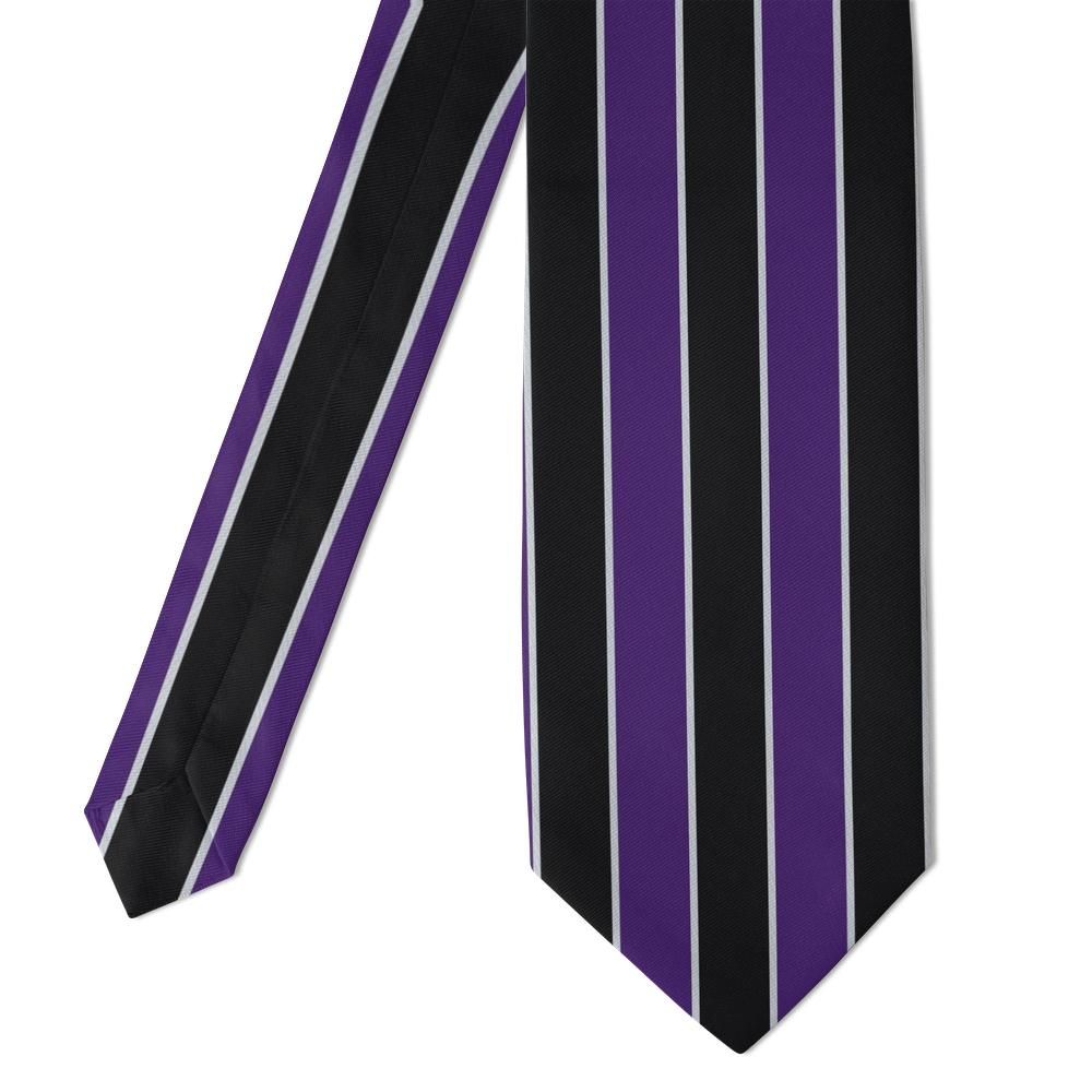 Solms - Black & Purple Guards Stripe Tie – Evening Watch