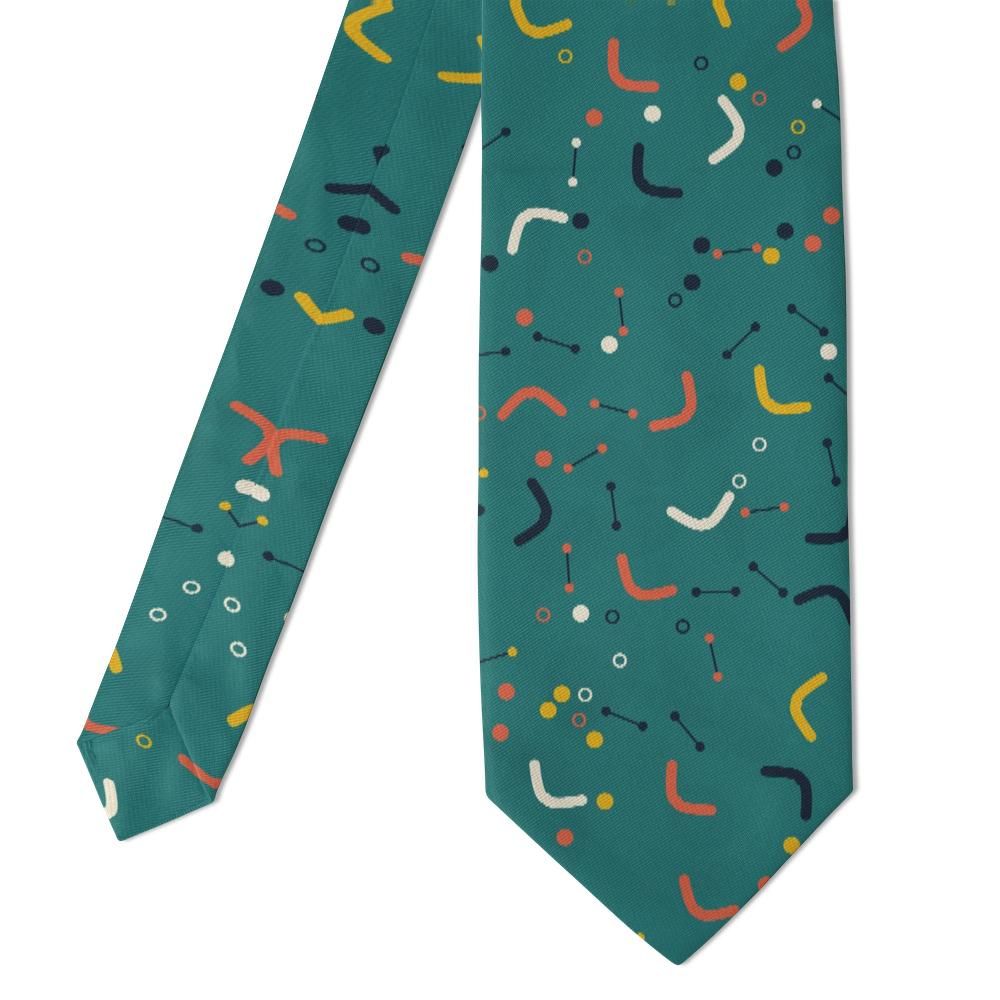 Gersdorff - Teal & Mustard Boomerang Tie – Mid-Century Lounge