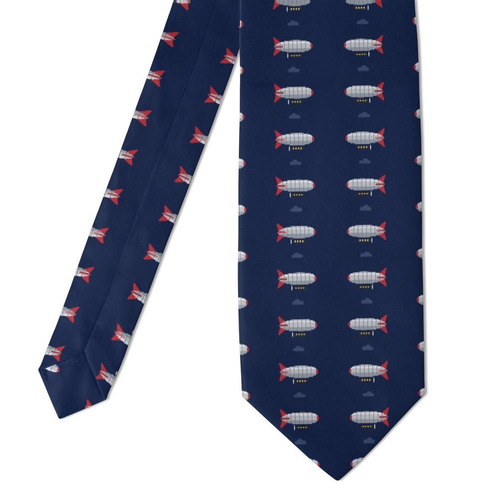 Slavata - Navy & Silver Airship Tie – Night Voyage