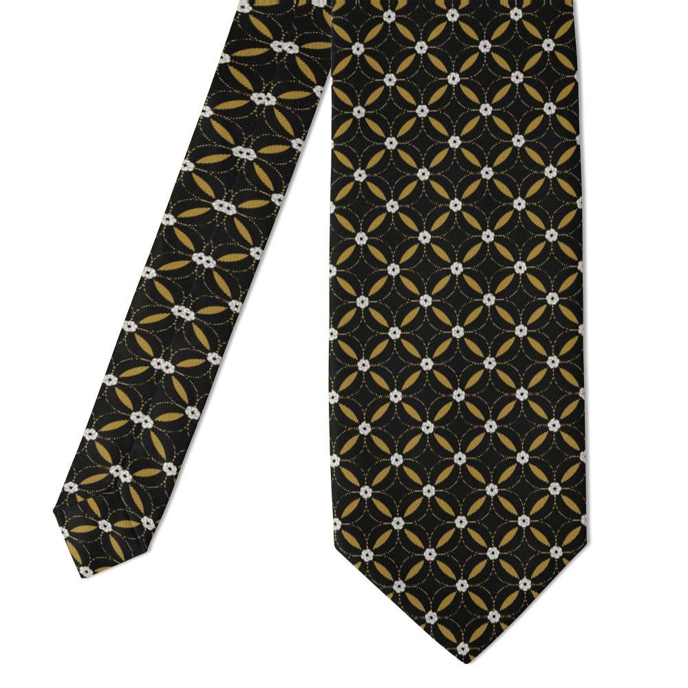 Sehested - Black & Gold Floral Lattice Tie – Gilded Trellis