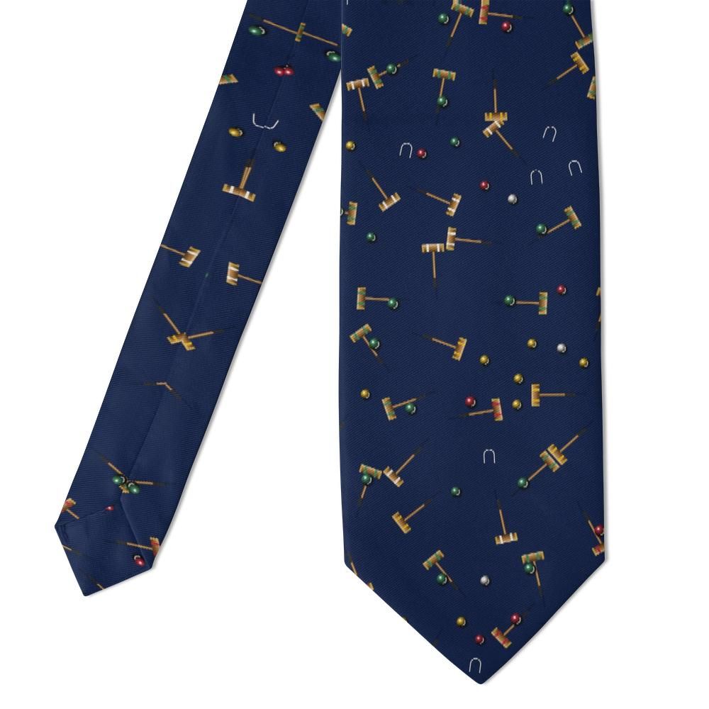 Kossakowski - Navy Croquet Tie – Mallets, Balls and Hoops