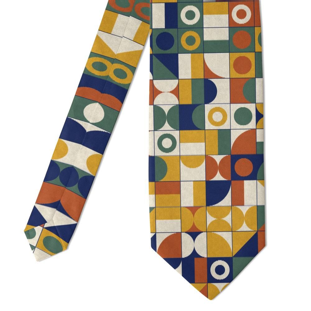 Dyre - Navy & Mustard Bauhaus Tie – Mid-Century Studio
