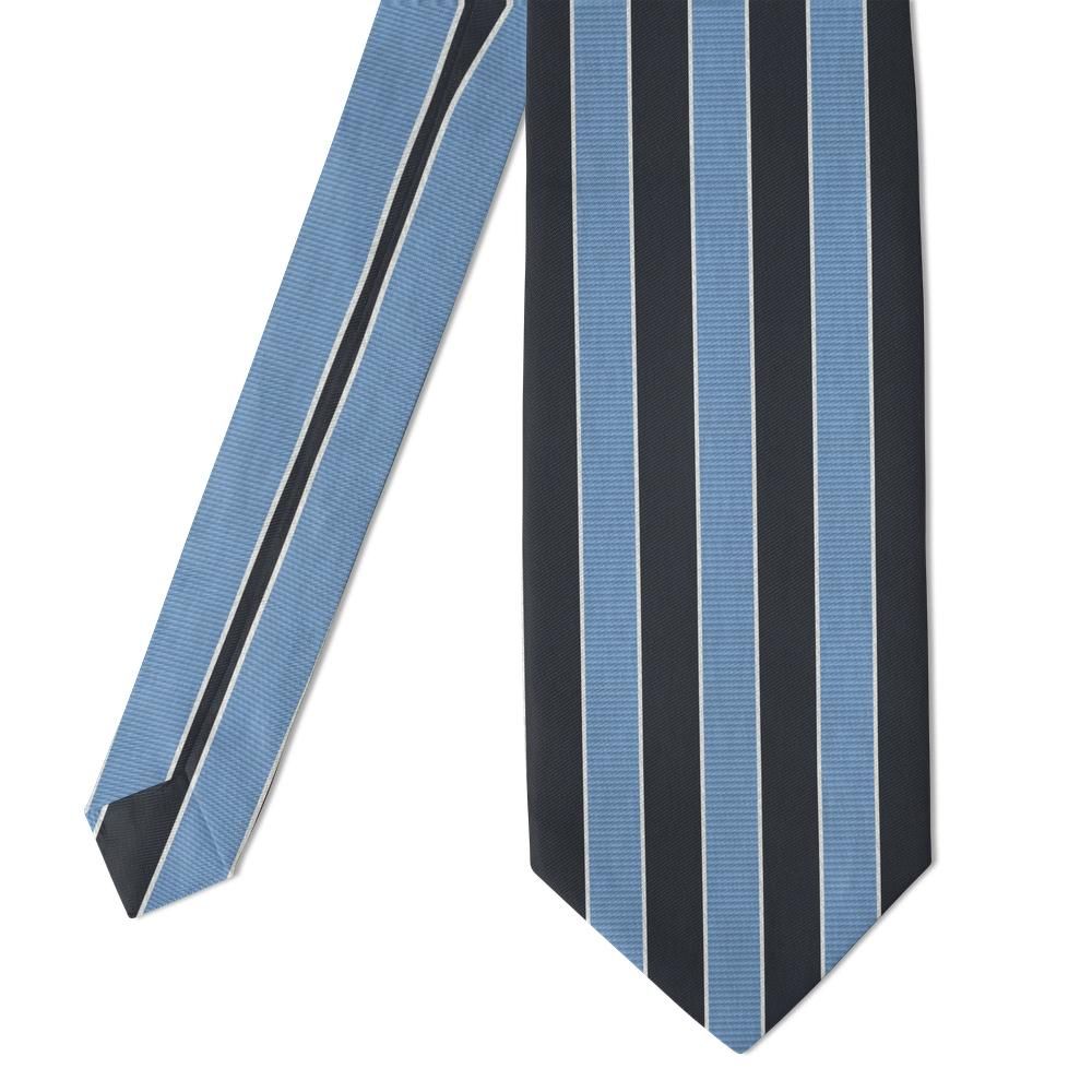 Beck-Friis - Charcoal & Sky Grosgrain Stripe Tie – Modern City Stripe