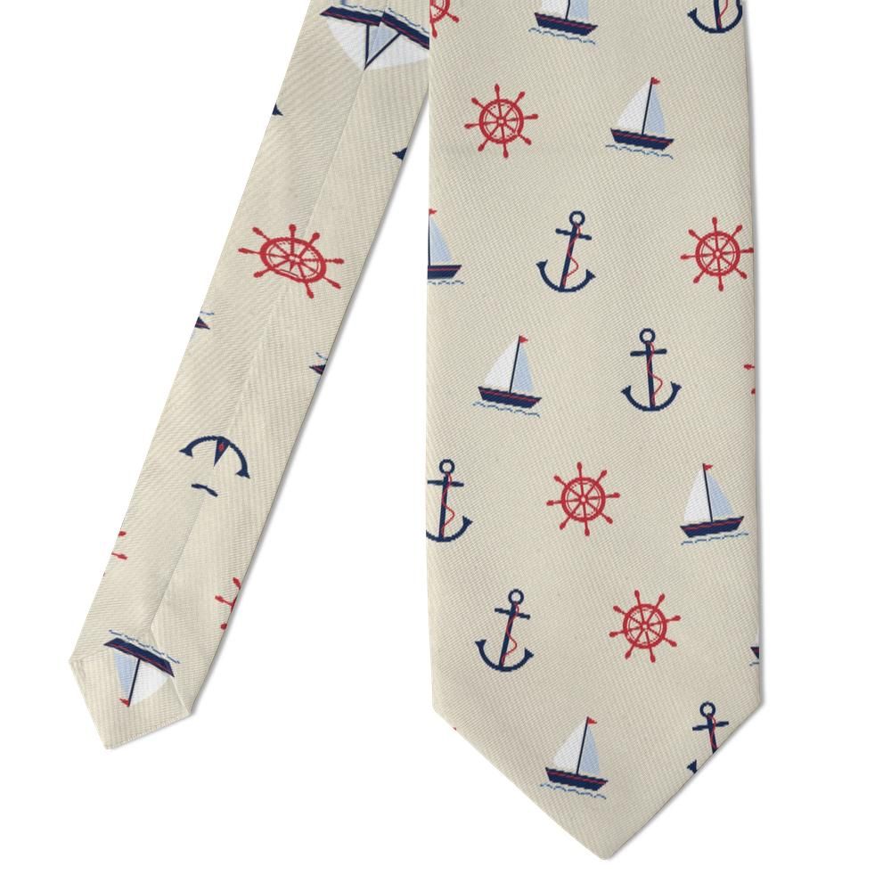 Zierotin - Cream & Navy Nautical Tie – Yacht Club