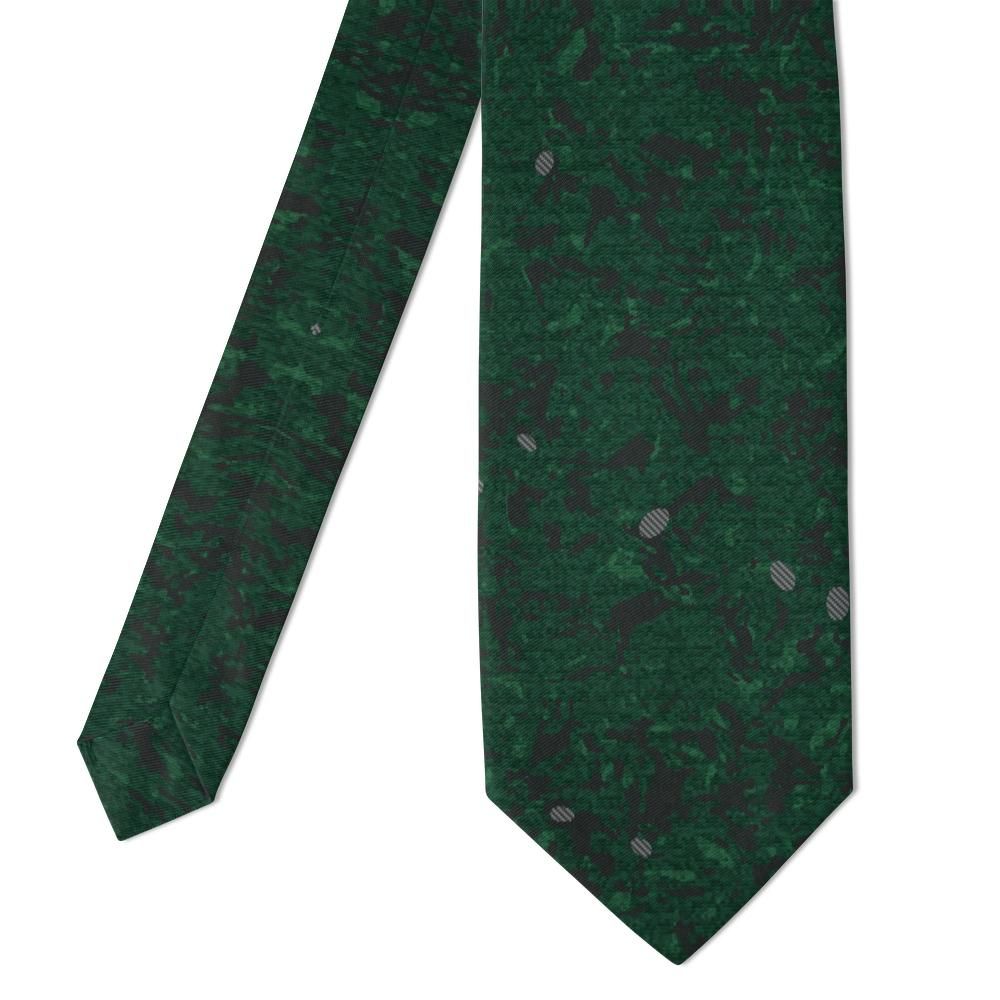 Lobkowicz - Emerald & Charcoal Fleck Jacquard Tie – Forest Whisper