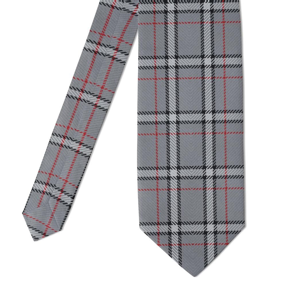 Branicki - Grey & Red Balmoral Check Tie – Highland Morning