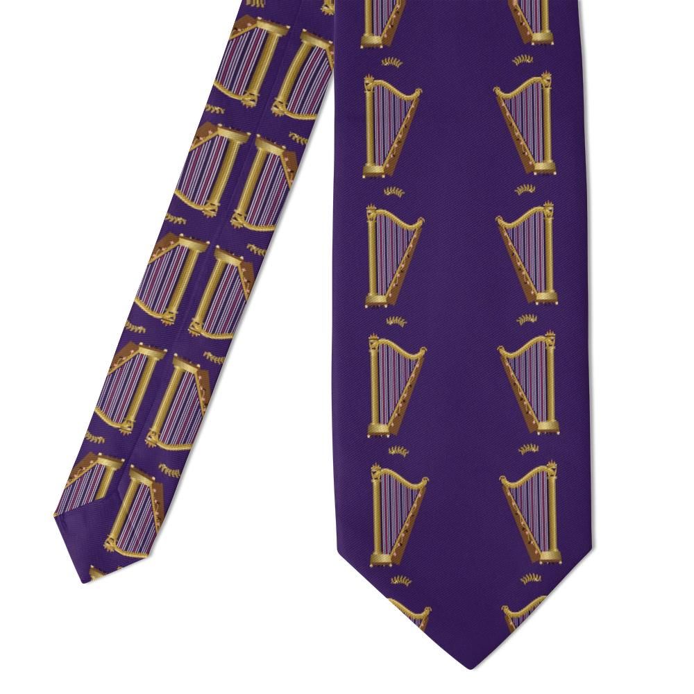 Mensdorff - Purple & Gold Harp Tie – Grand Salon