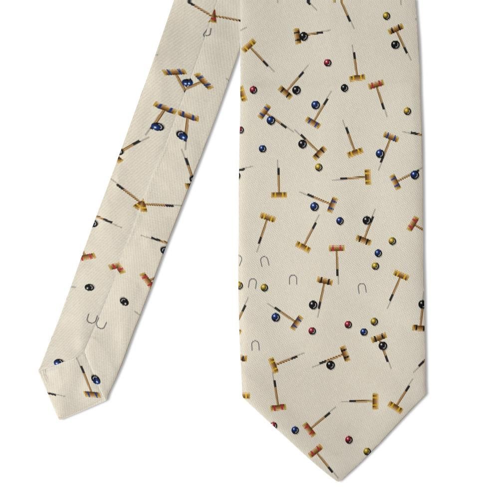 Kossakowski - Cream Croquet Tie – Lawn Games and Striped Mallets