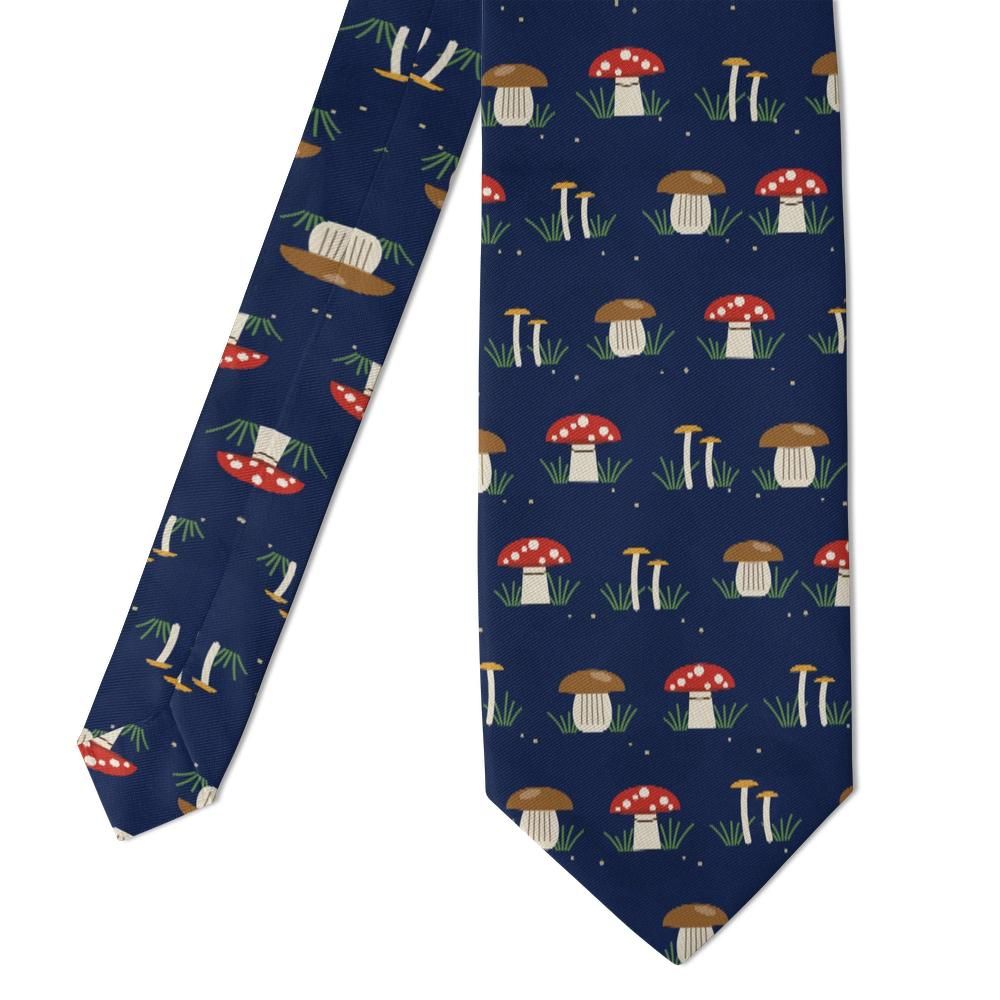 Hvitfeldt - Navy & Red Mushroom Tie – Woodland Night Walk