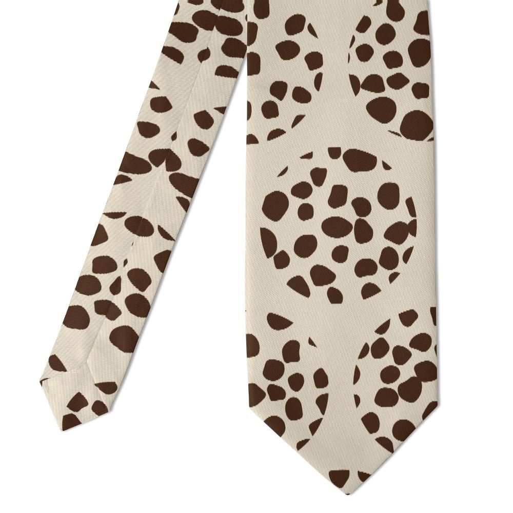 Batthyany - Cream & Chocolate Leopard Polka Tie – Savanna Salon
