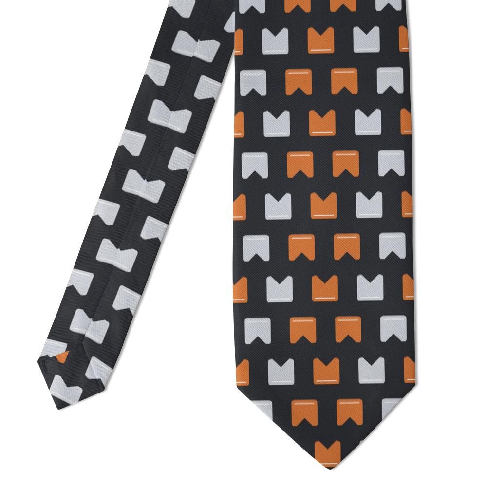 Trauttmansdorff - Charcoal & Orange Notch Tie – Studio Line