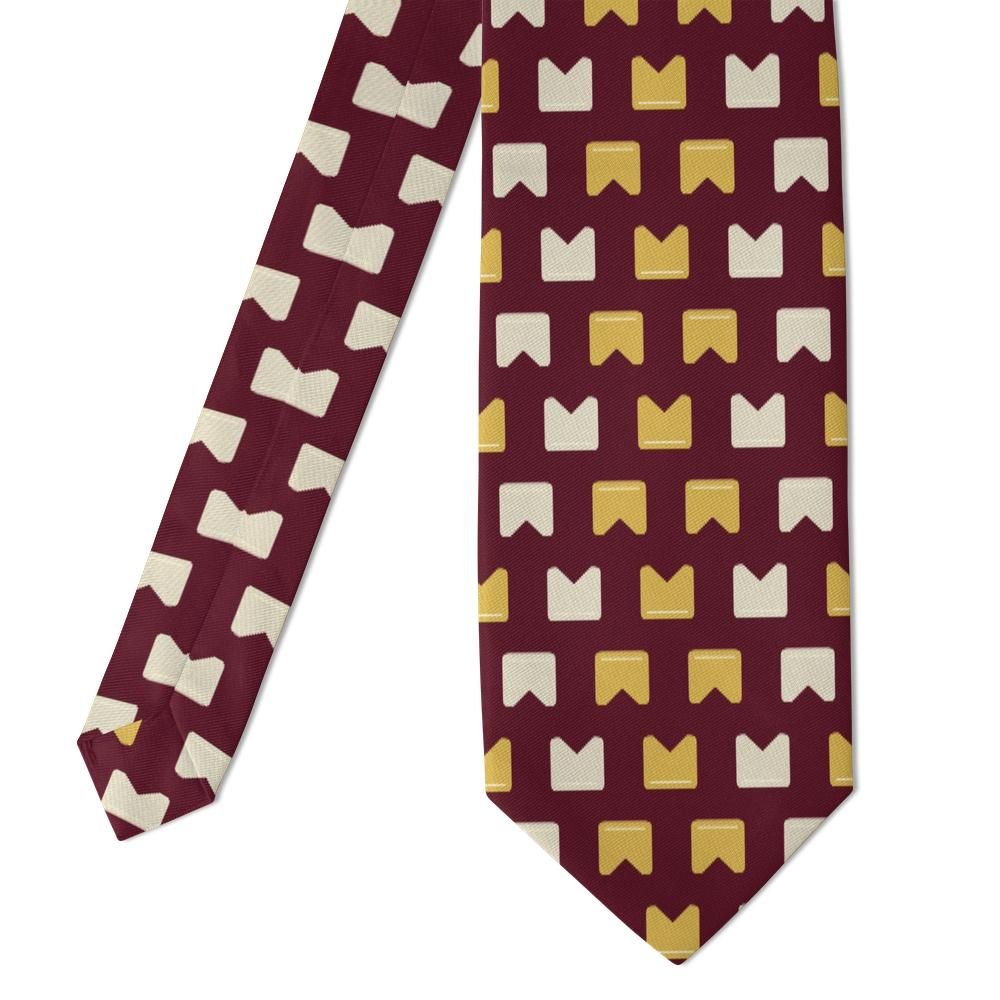 Trauttmansdorff - Burgundy & Gold Notch Tie – Evening Edge