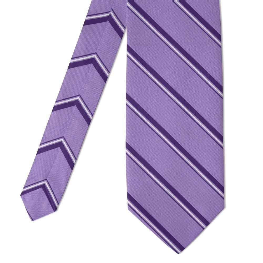 Baglioni - Lavender & Purple Triple Stripe Tie – Spring Office