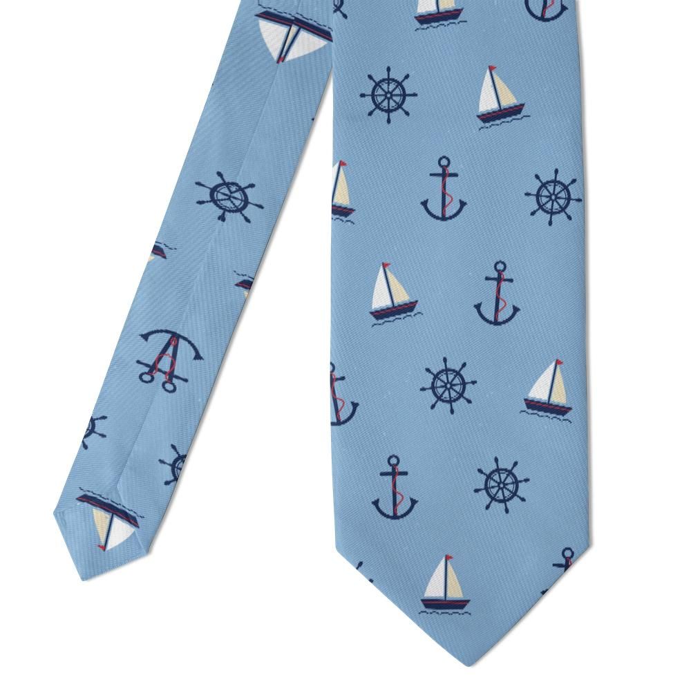 Zierotin - Sky & Navy Nautical Tie – Coastal Breeze