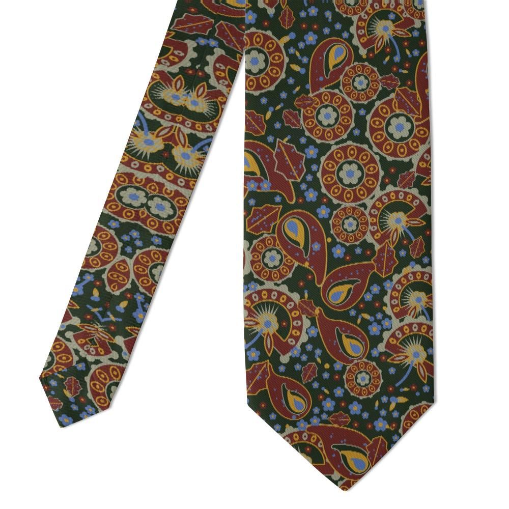 Trivulzio - Forest & Rust Madder Paisley Tie – Villa Autumn