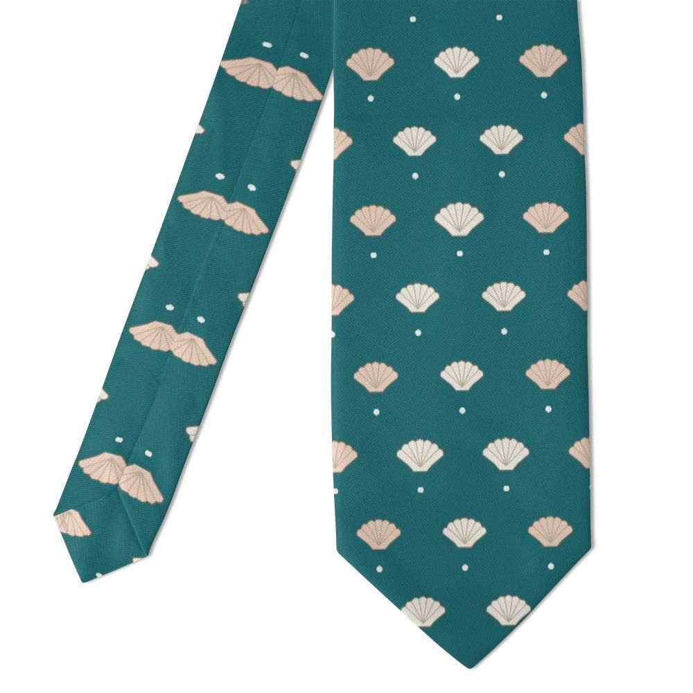 Oettingen - Teal & Cream Shell Tie – Lagoon Morning