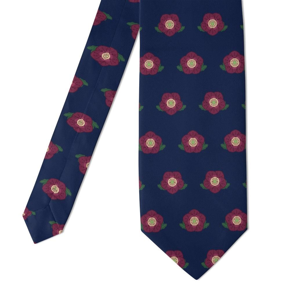Schönburg - Navy & Wine Hellebore Tie – Midwinter Bloom