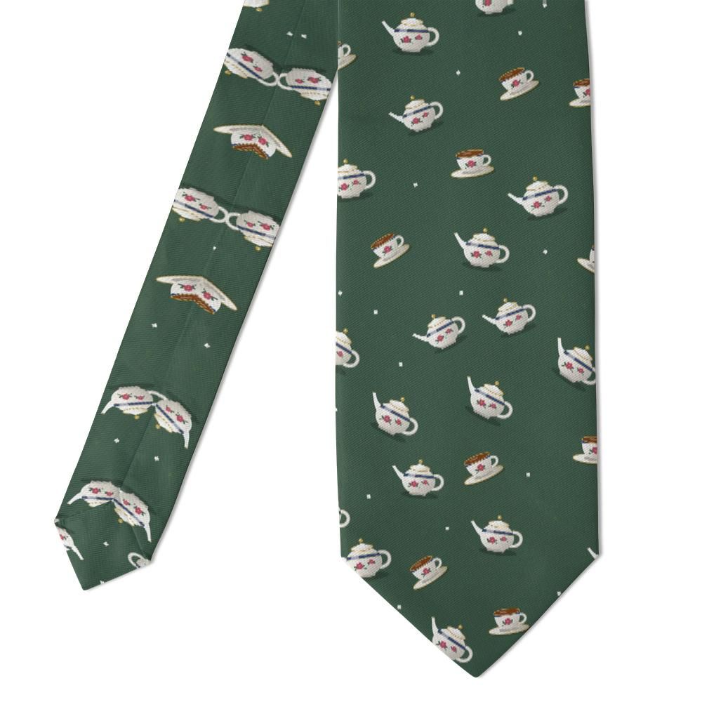 Rzewuski - Sage Green Teapot Tie – Floral China for a Garden Tea Party