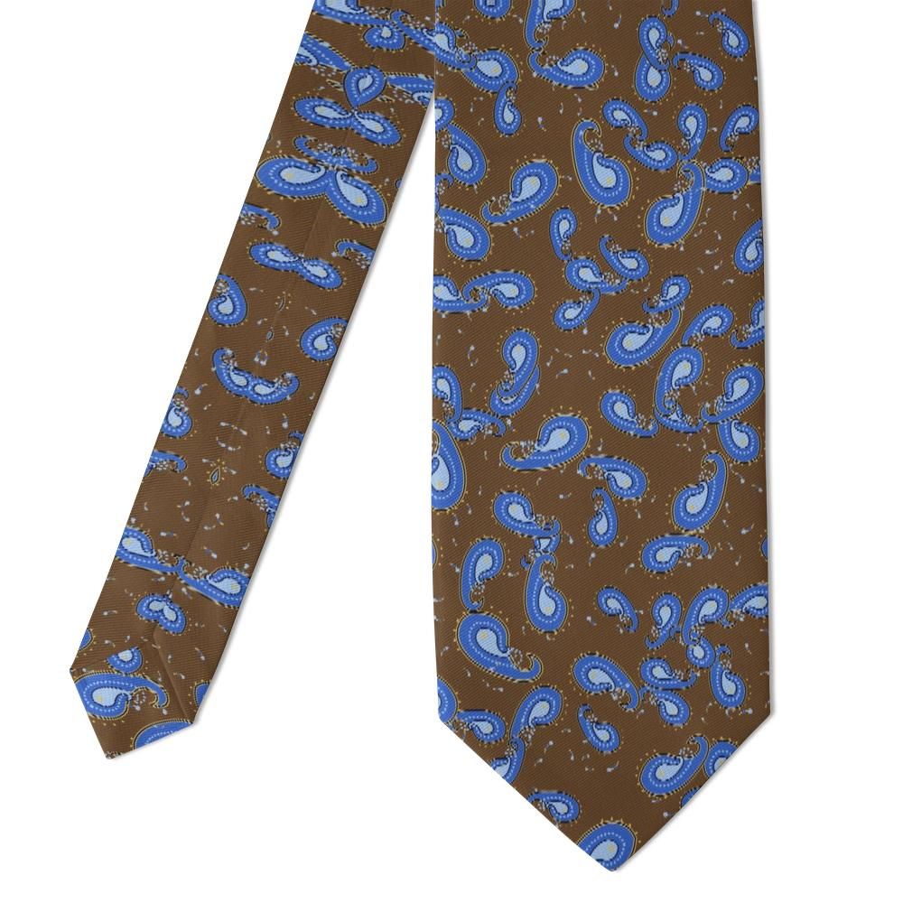 Bonzi - Brown & Blue Scattered Paisley Tie – Autumn Study