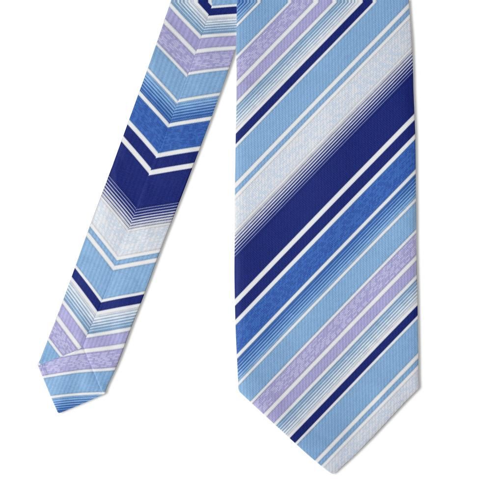 Kinsky - Navy, Sky & Lavender Satin Stripe Tie – Riviera Morning