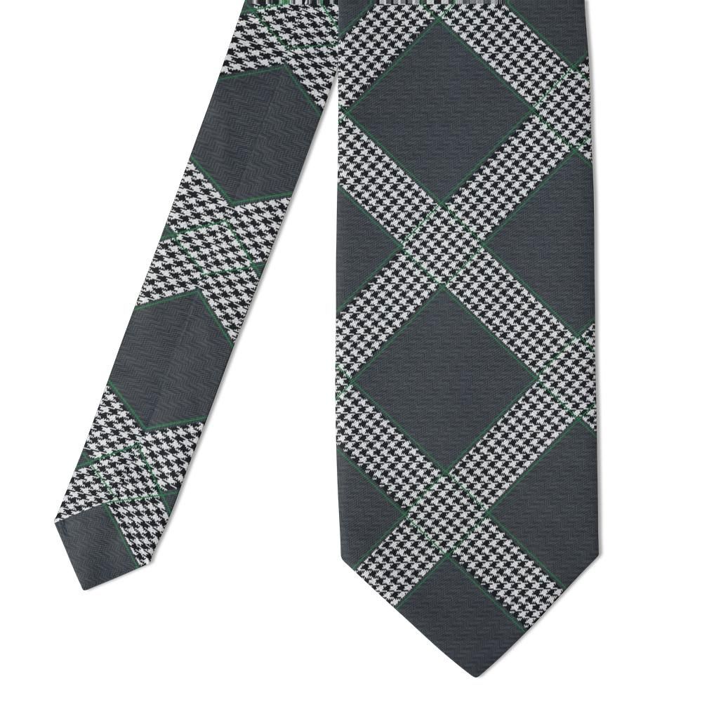 Ubaldini - Grey & Green Herringbone Plaid Tie – Moorland Walk