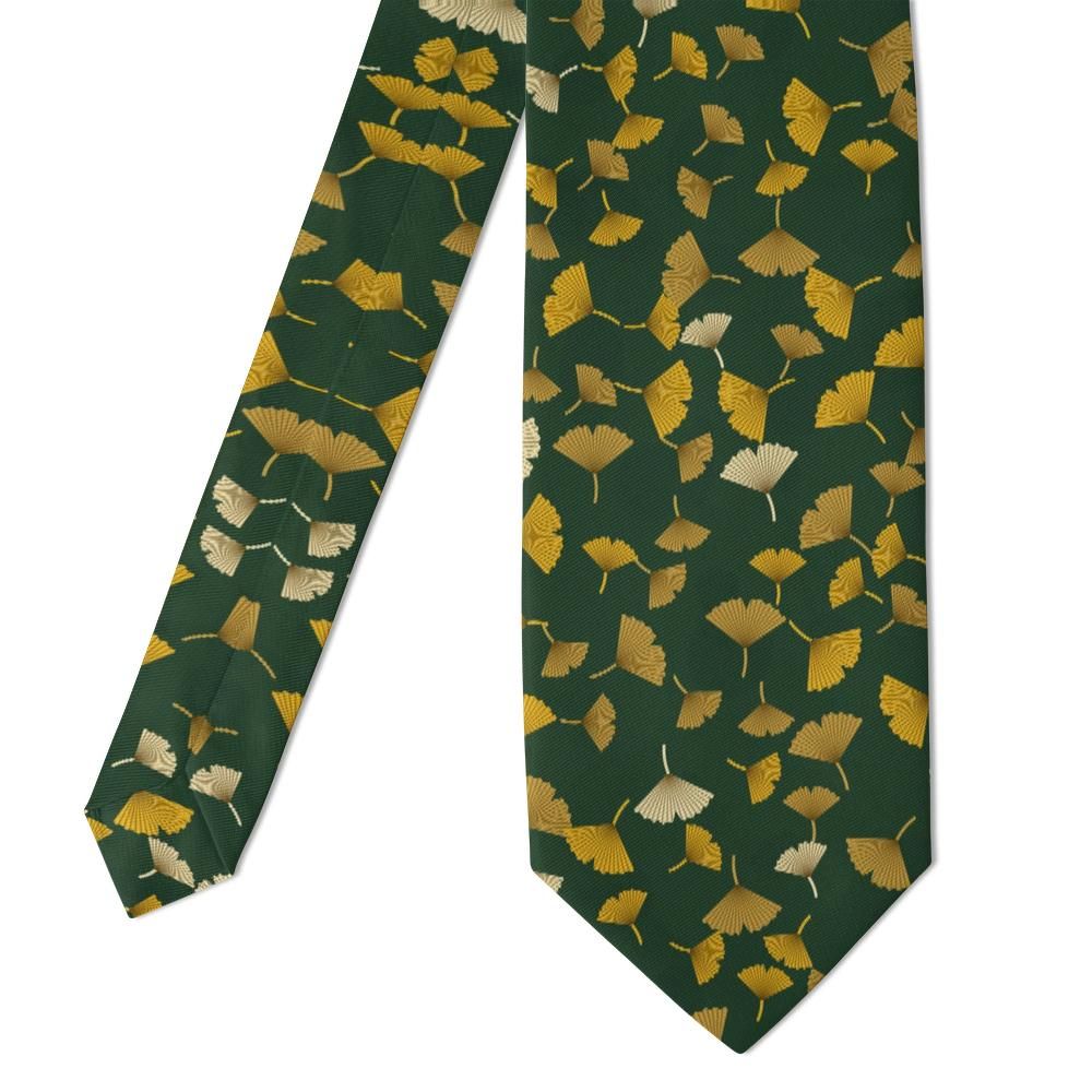 Buchwald - Green & Gold Ginkgo Leaf Tie – Temple Garden