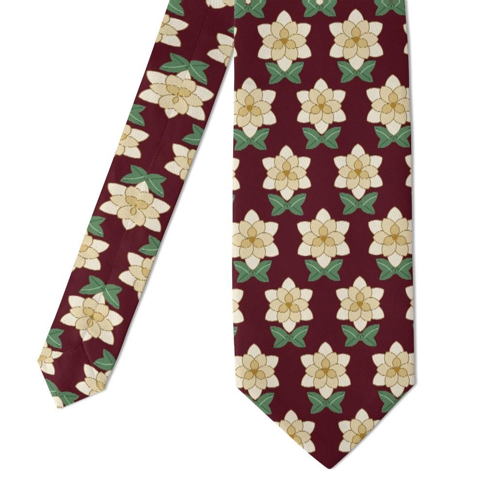 Wolkenstein - Burgundy & Cream Gardenia Tie – Winter Ball