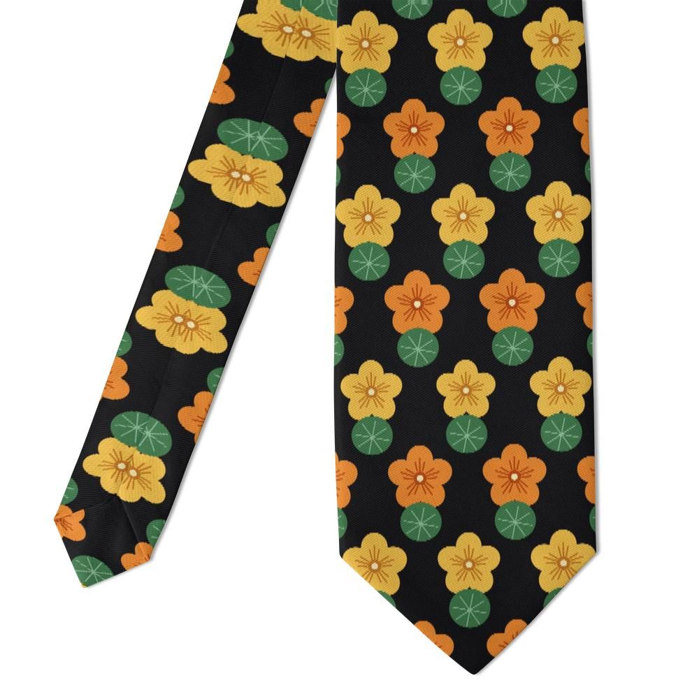 Taxis - Black & Yellow Nasturtium Tie – Lantern Light