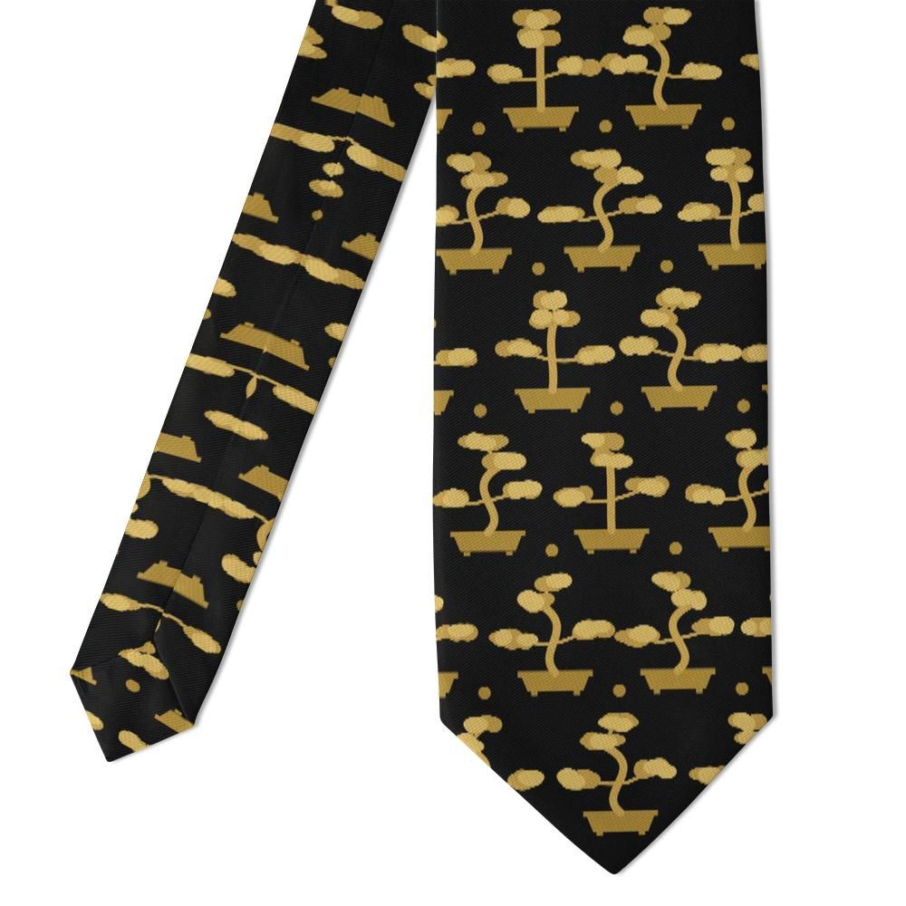 Flemming - Black & Gold Bonsai Tie – Gilded Grove