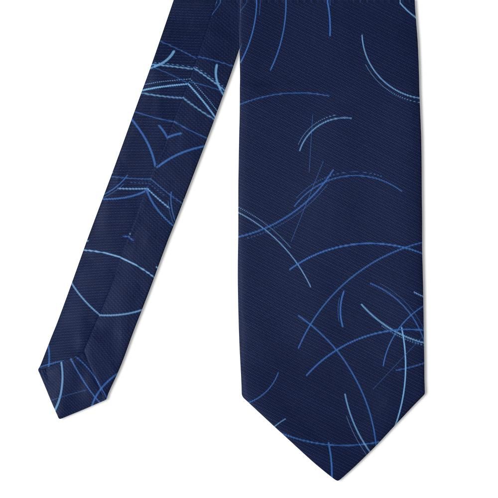 Plessen - Navy & Sky Arc Line Tie – Blue Current