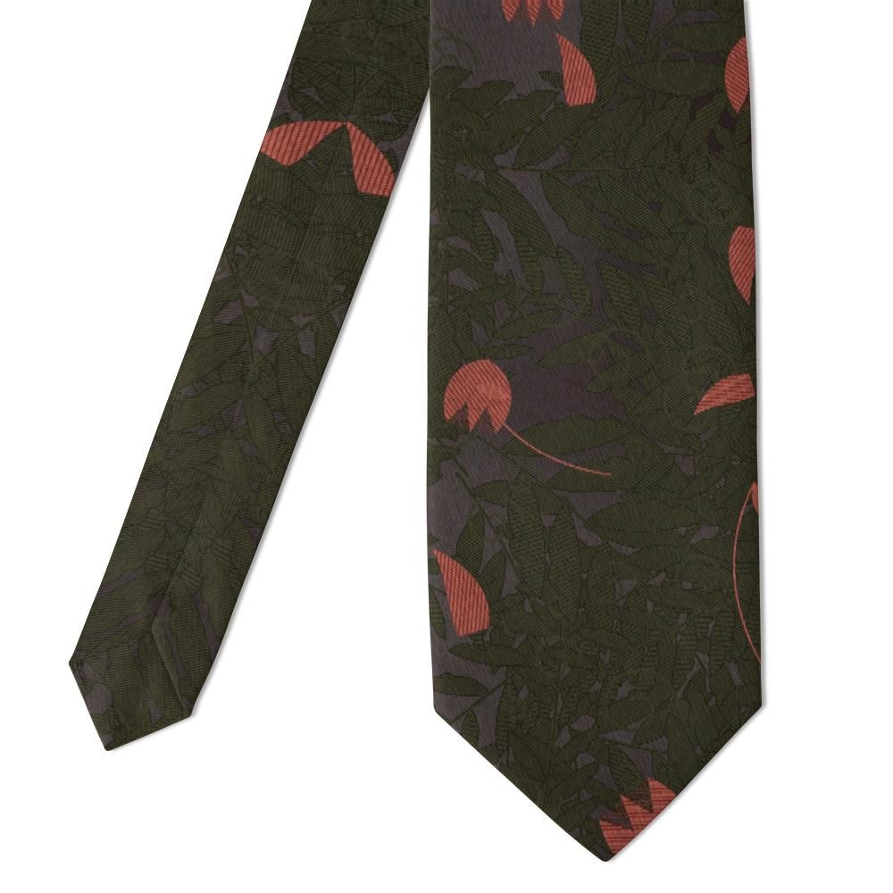 Waldstein - Olive & Brick Acanthus Leaf Tie – Baroque Library