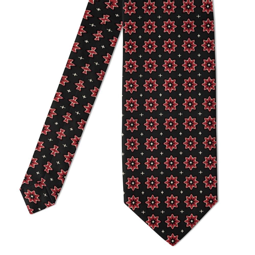 Kruse - Black & Red Ajrakh Block Print Tie – Kutch Ember