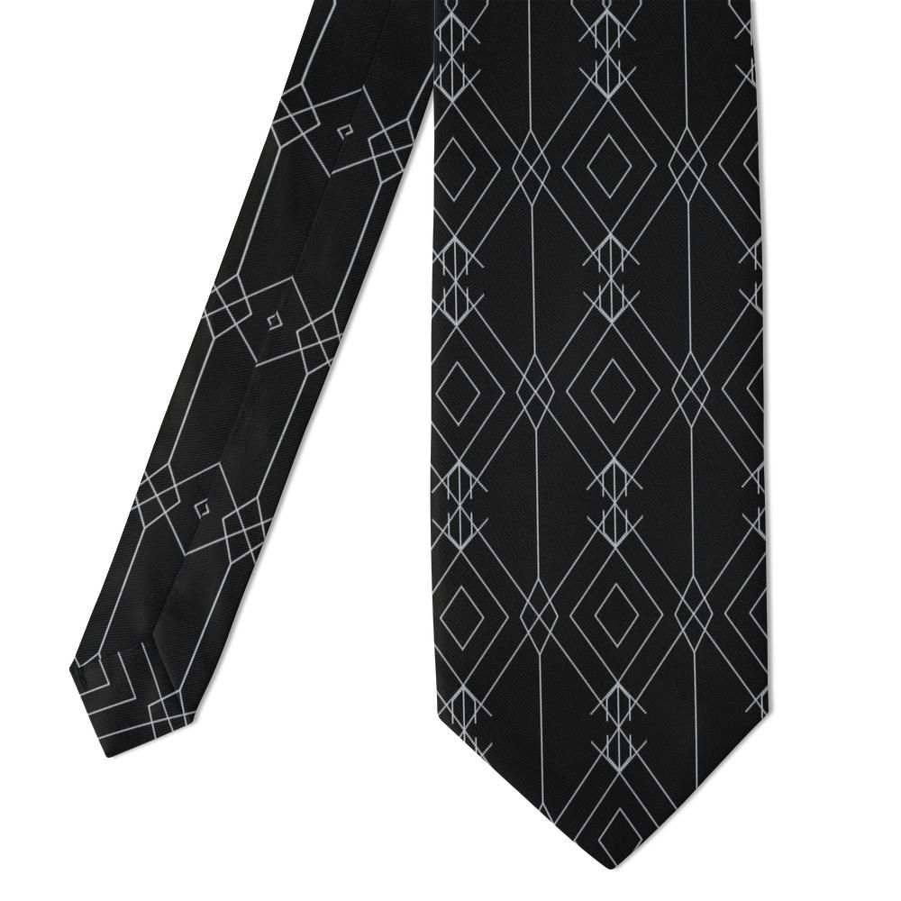 Wedel - Black & Silver Deco Line Tie – Chrysler Night