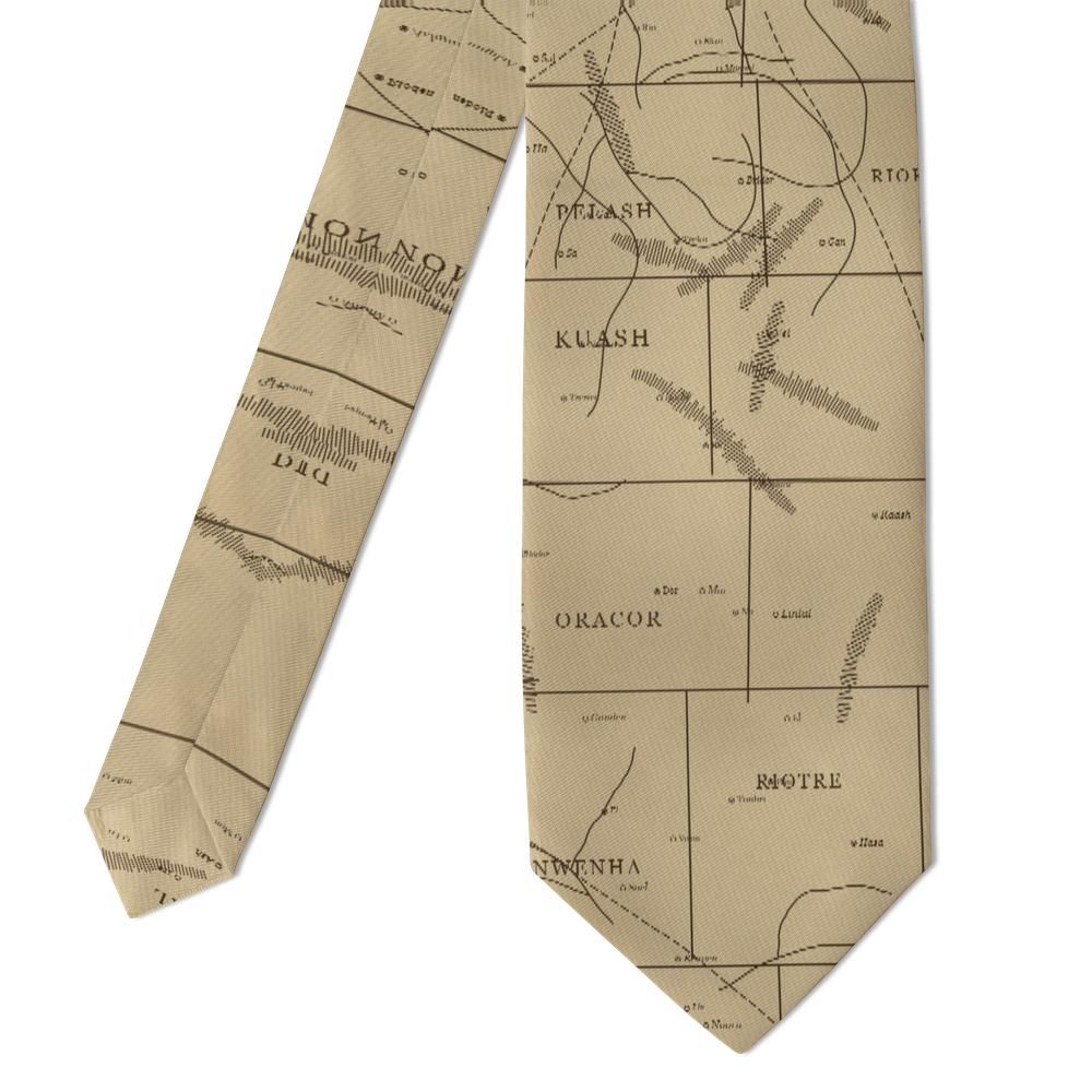 Brockenhuus - Sepia & Brown Vintage Map Tie – Old Frontier