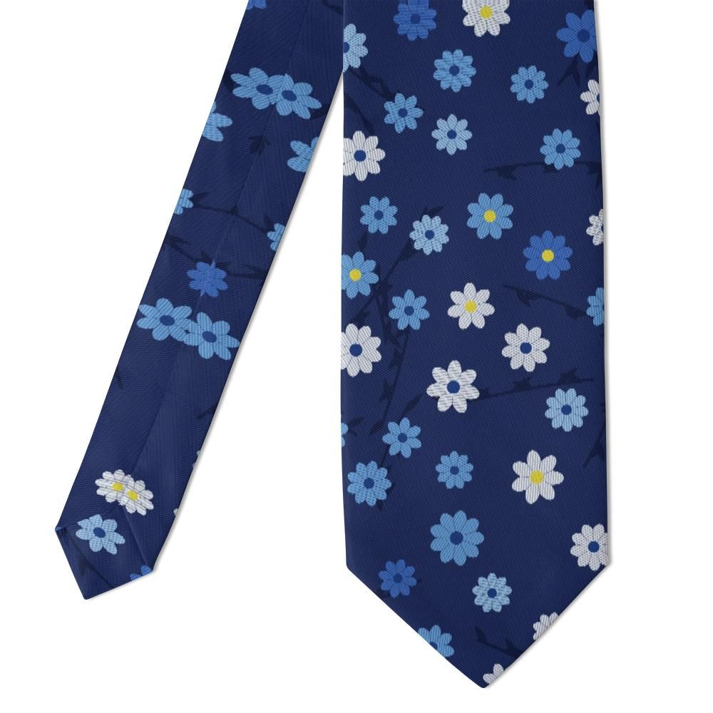 Zamoyski - Navy & Cornflower Daisy Jacquard Tie – Lublin Spring