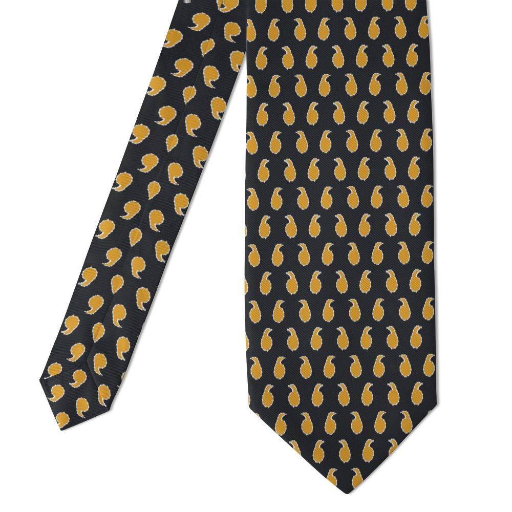Venier - Charcoal & Amber Petit Boteh Tie – Evening Repartee