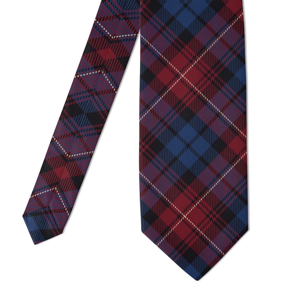 Tollemache - Burgundy & Navy Estate Tartan Tie – Scottish Hearth