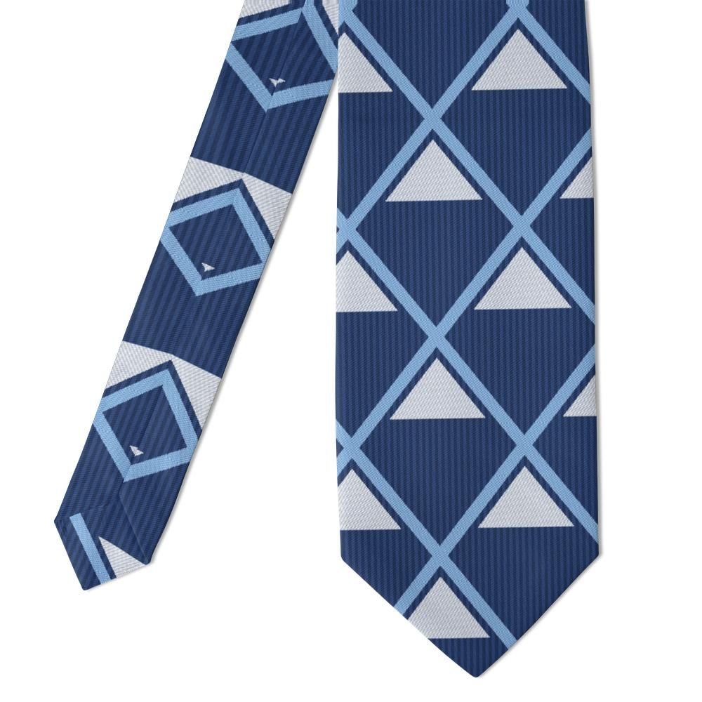 Ossolinski - Navy & Sky Triangle Geometric Tie – Baltic Morning
