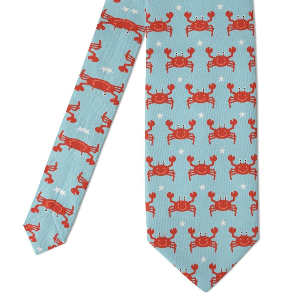 Stadion - Aqua & Red Crab Tie – Low Tide
