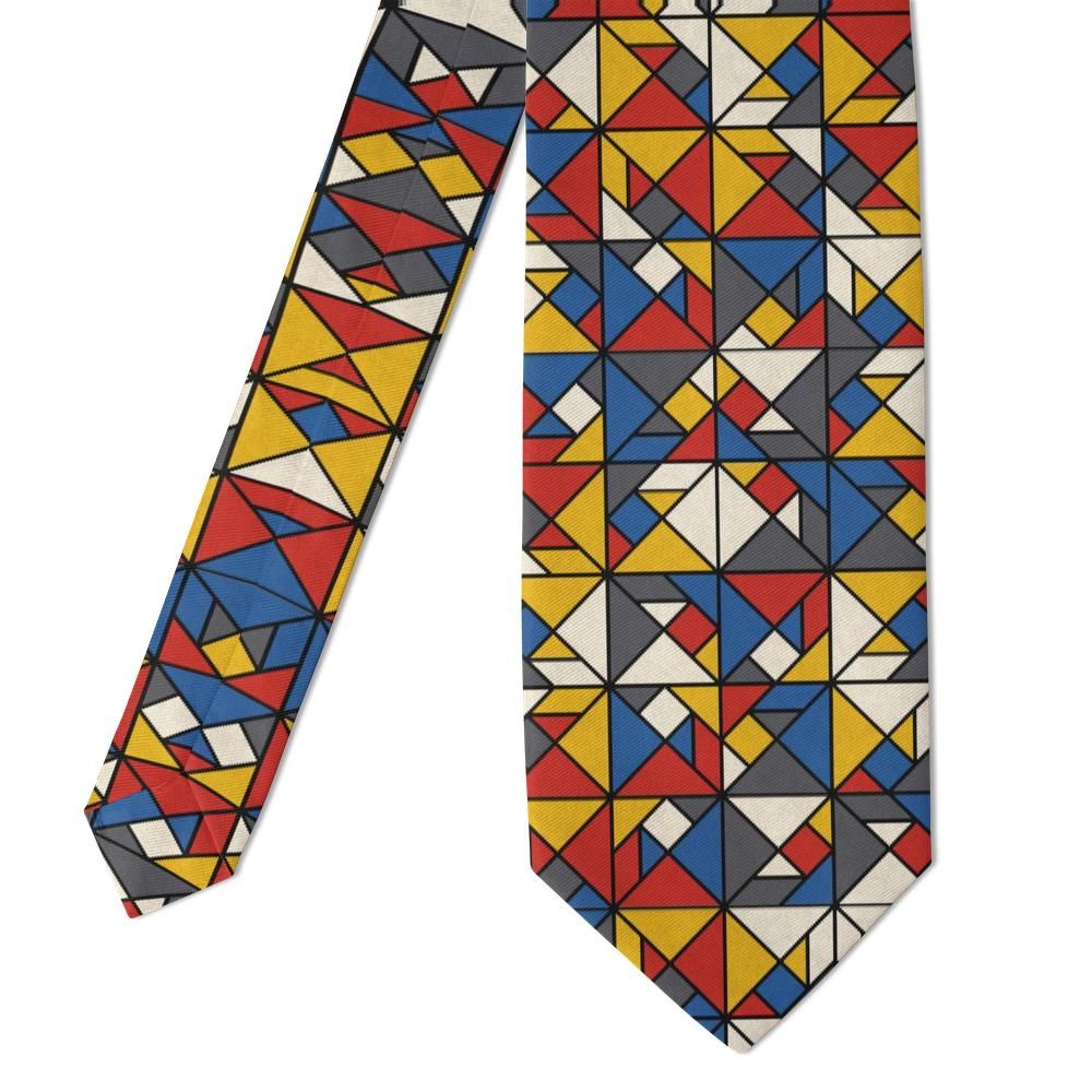 Tott - Black & Red Tangram Tie – Bold Geometry