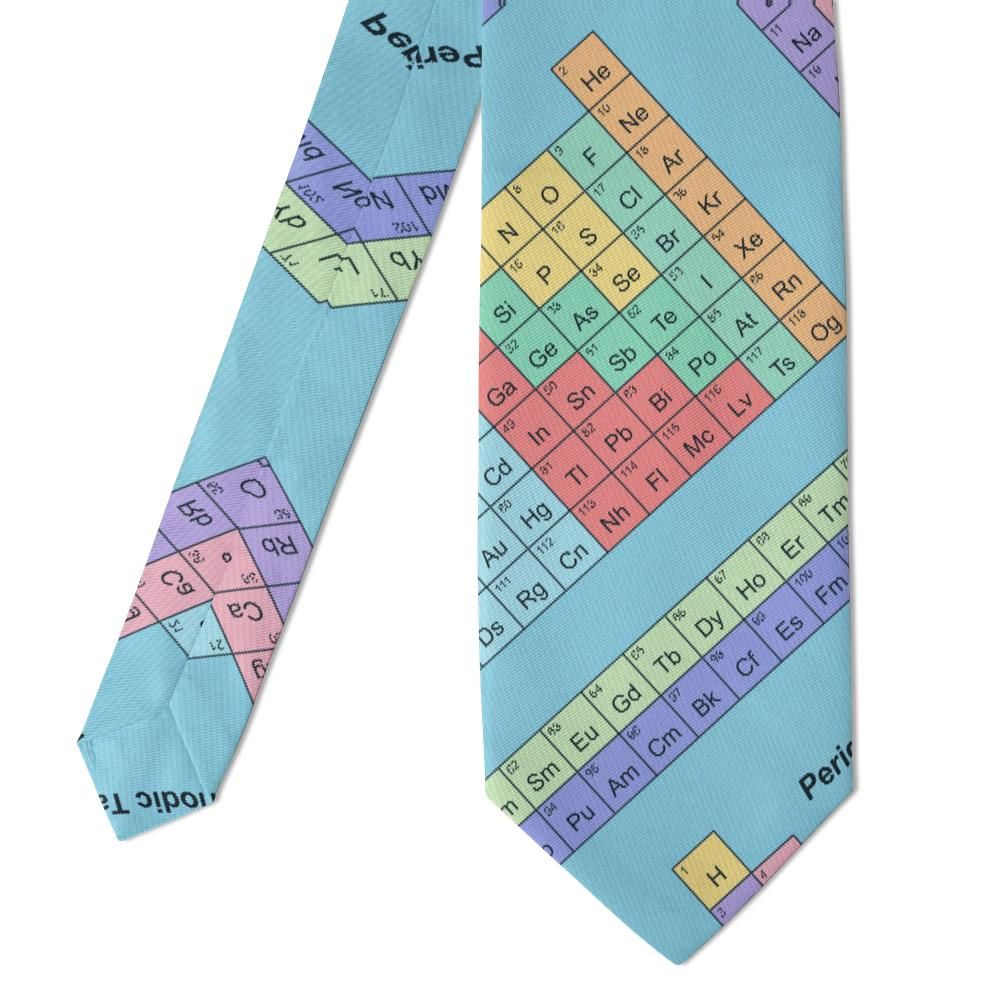 Knuth - Aqua & Pastel Periodic Table Tie – Chemistry Class