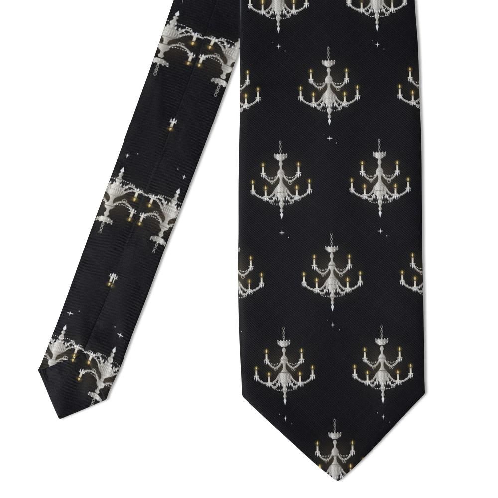 Nadasdy - Black & Silver Chandelier Tie – Crystal Gala