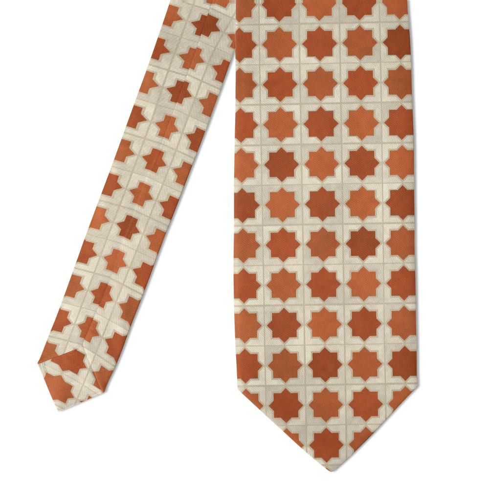 Kaalund - Terracotta & Cream Zellige Tile Tie – Riad Sunset