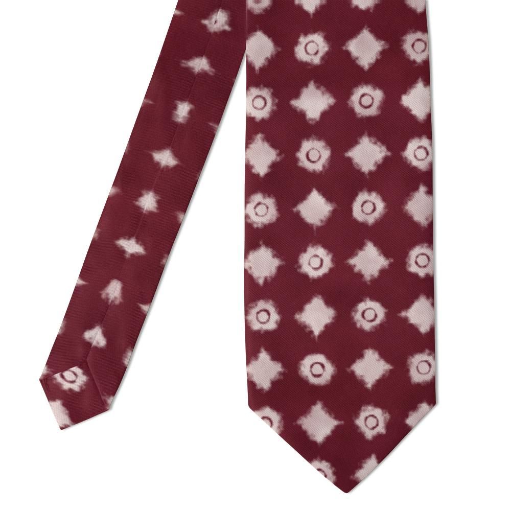 Rosensparre - Burgundy Shibori Tie – Madder Fold
