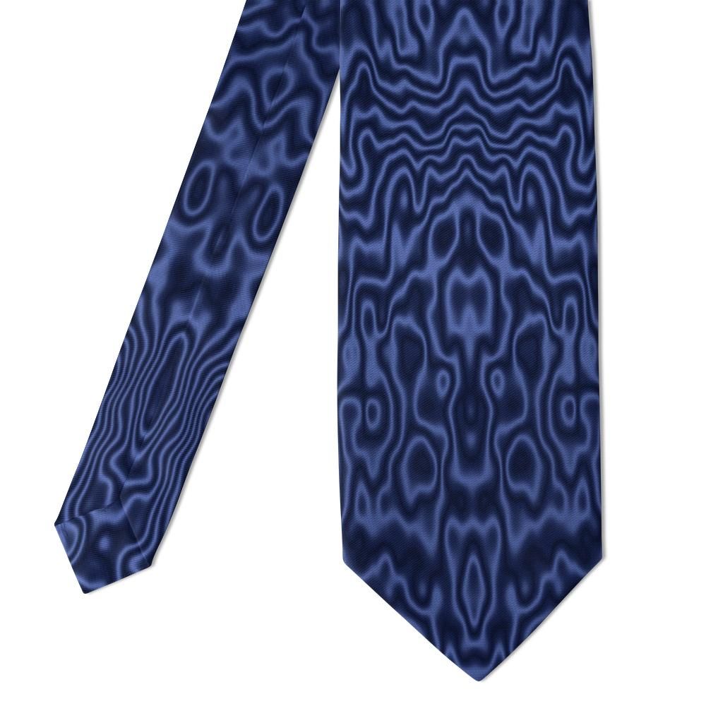Silfversparre - Navy Watered Silk Tie – Opera Night