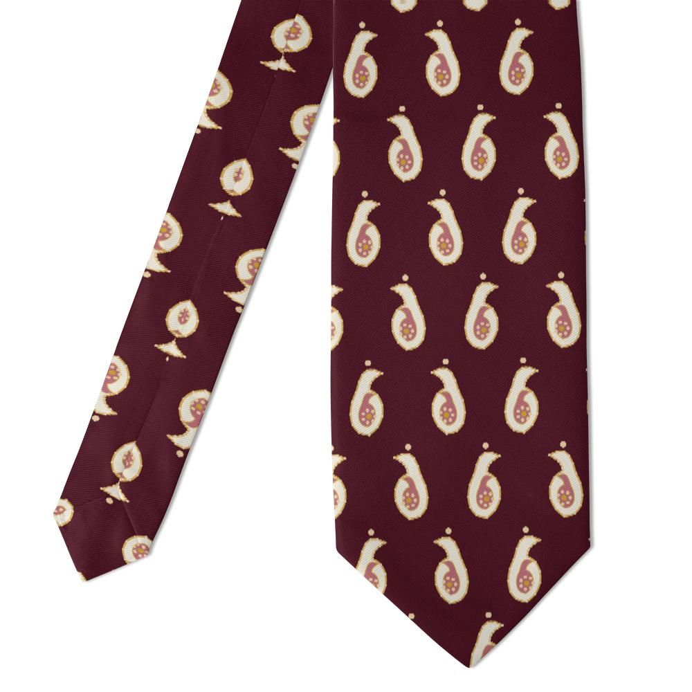 Morosini - Burgundy & Ivory Classic Boteh Tie – Serenissima Evening