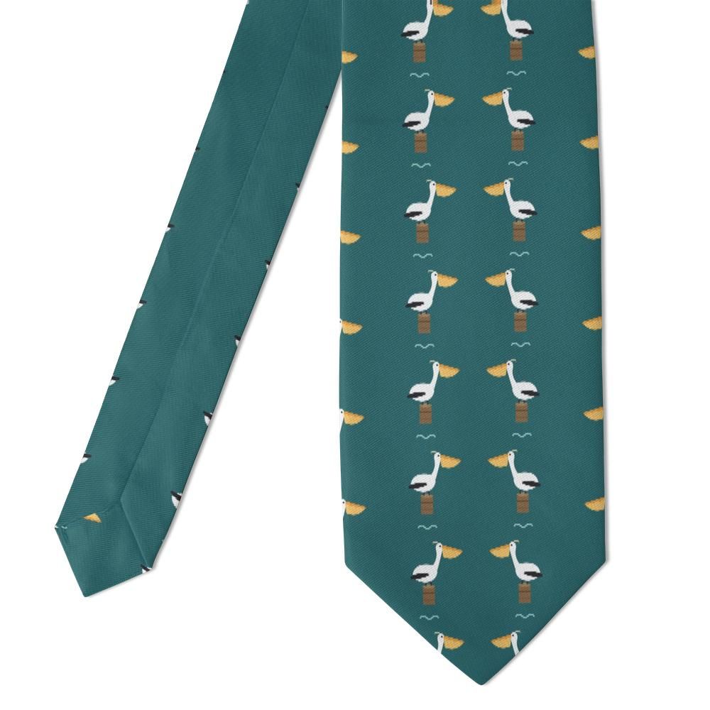 Wratislaw - Teal & White Pelican Tie – Lagoon Post