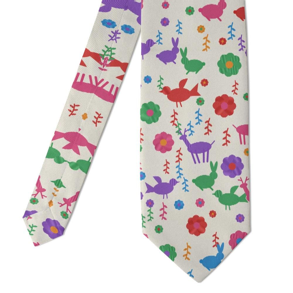 Skram - Multicolor Otomi Embroidery Tie – Tenango Fiesta