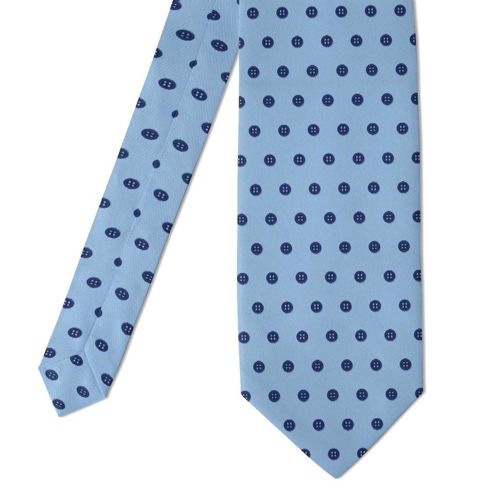 Fleming - Light Blue Button Dot Tie – Fresh Press