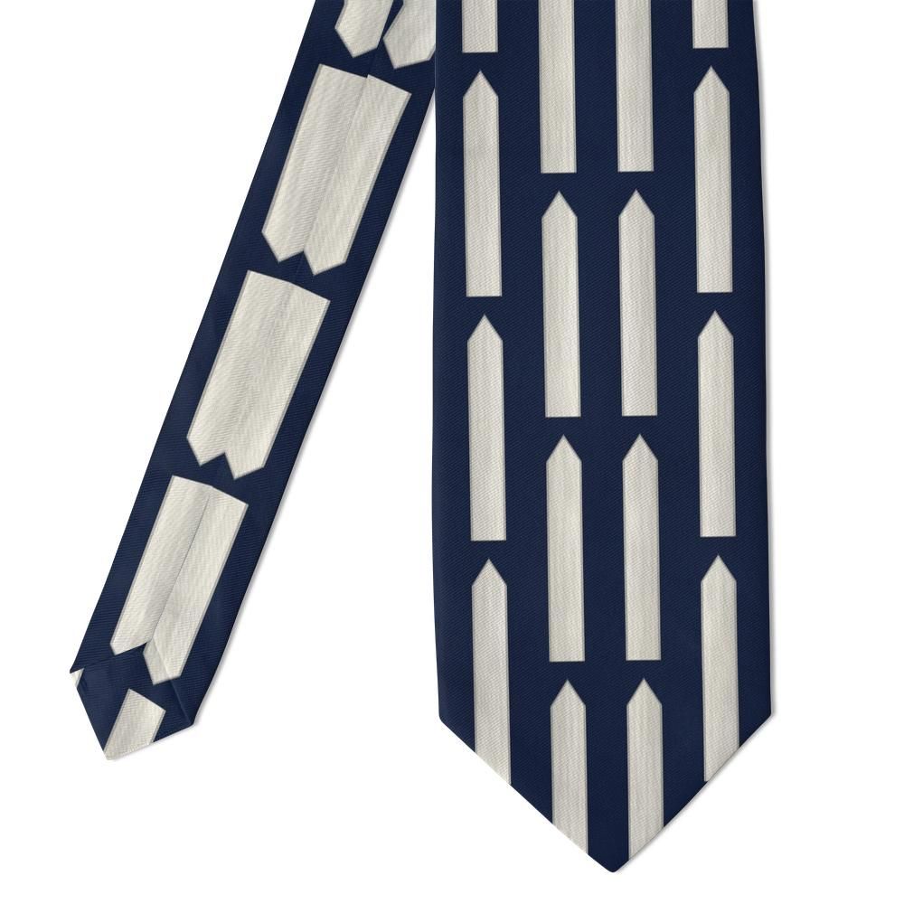 Heeckeren - Navy & White Picket Stripe Tie – Harbour Fence